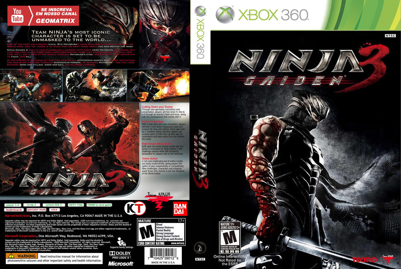 Jogo Ninja Gaiden 3 - Xbox 360